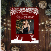 Carte Postale Deep Red Joyeux Noël Votre photo