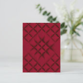 Carte Postale Deep Red Quilted Leather Pattern (Debout devant)