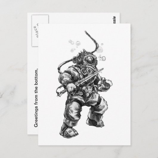 Carte postale Deep Sea Diver (Devant / Derrière)