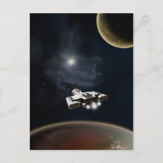 Carte Postale Deep Space - Science Fiction Battle Cruiser