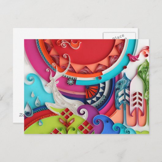 Carte postale Deer (Devant / Derrière)