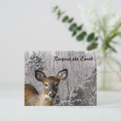 Carte Postale Deer et Frosty Hills (Debout devant)