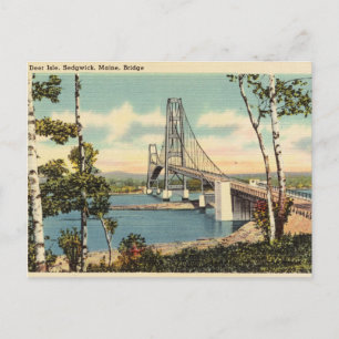 Carte Postale Deer Island, Sedgwick, Maine, Pont