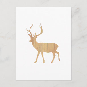 Carte Postale Deer on retro wooden background