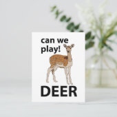 Carte Postale Deer Pouvons-Nous Jouer De Mignons Cerfs (Debout devant)