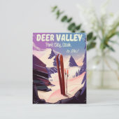 Carte Postale Deer Valley, Park City, Utah, affiche de voyage de (Debout devant)