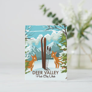 Carte Postale Deer Valley Park City Utah ski poster Voyage