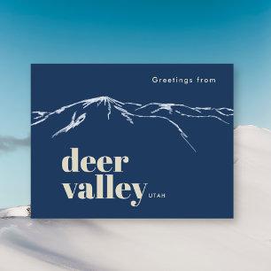 Carte Postale Deer Valley Utah montagne griffonnée