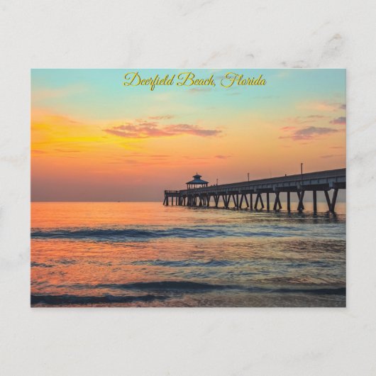 Carte Postale Deerfield Beach, Floride - Daybreak Pastels (Devant)