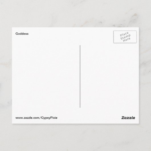 Carte postale déesse (Dos)