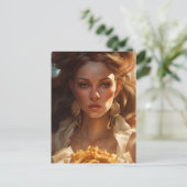 Carte Postale Déesse Avec Fries (Debout devant)