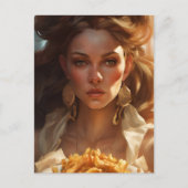 Carte Postale Déesse Avec Fries (Devant)