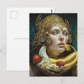 Carte Postale Déesse bizarre de sundae à la banane split (Devant / Derrière)