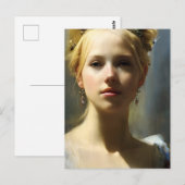 Carte Postale Déesse blonde de la Renaissance (Devant / Derrière)