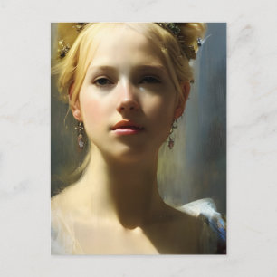Carte Postale Déesse blonde de la Renaissance 