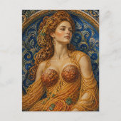 Carte Postale Déesse dans une robe faite de Spaghetti (Devant)