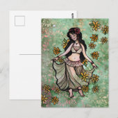 Carte Postale Déesse Danseuse du Ventre                          (Devant / Derrière)