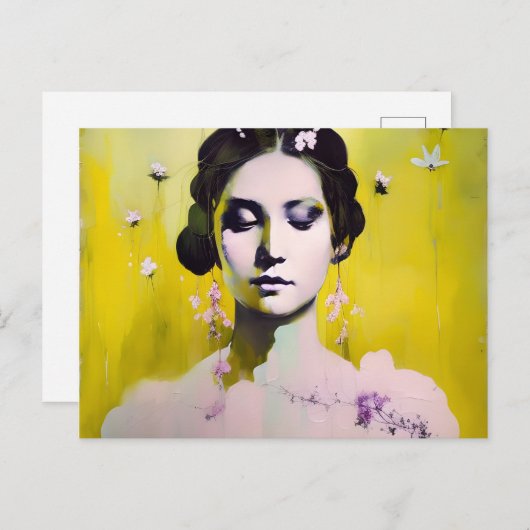 Carte Postale Déesse du printemps (Devant / Derrière)