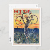 Carte Postale Déesse du vélo, Publicité, Vintage (Devant / Derrière)