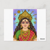 Carte Postale Déesse Durga (Dos)