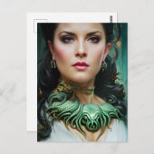 Carte Postale déesse femme cthulhu (Devant / Derrière)