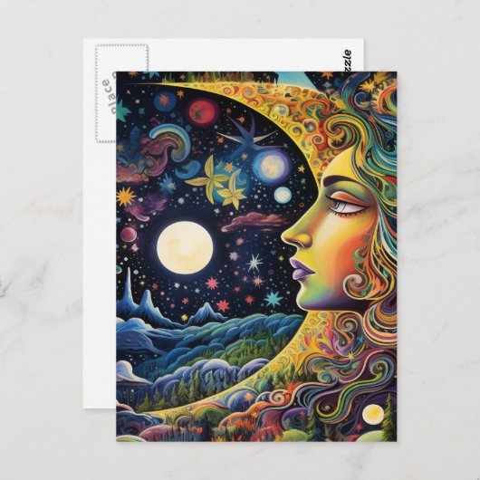 Carte Postale Déesse galactique (Devant / Derrière)