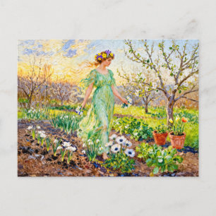 Carte Postale Déesse grecque Chloris Jardin de printemps