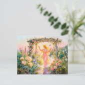 Carte Postale Déesse grecque Eos Rose Lever du soleil (Debout devant)