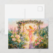Carte Postale Déesse grecque Eos Rose Lever du soleil (Devant / Derrière)