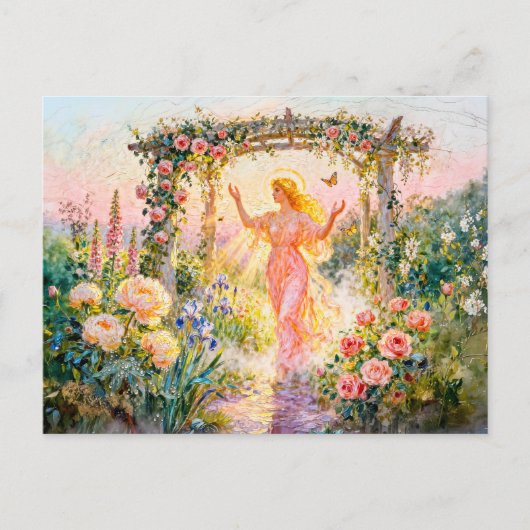 Carte Postale Déesse grecque Eos Rose Lever du soleil (Devant)