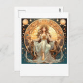 Carte Postale Déesse Lunaire Féminine (Devant / Derrière)