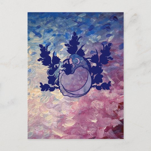 Carte Postale Déesse Lunaire Sorcière Chat Féline Wiccanne (Devant)