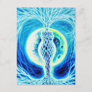 Carte Postale Déesse néolithique avec lune