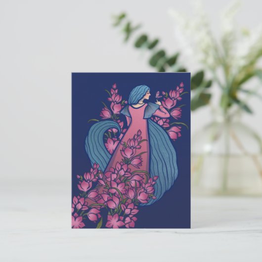 Carte Postale Déesse Papillon (Debout devant)