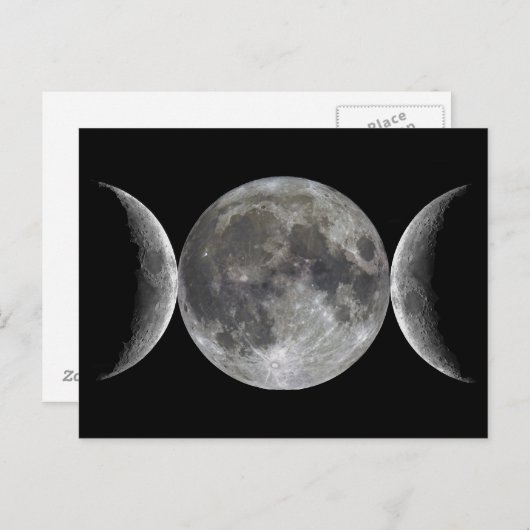 Carte Postale Déesse Triple Lune (Devant / Derrière)
