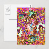 Carte Postale Déesse vintage de Bohême Neon (Devant / Derrière)