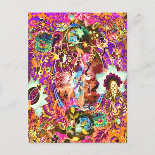 Carte Postale Déesse vintage de Bohême Neon (Devant)