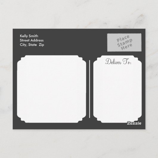 Carte Postale Deez Nuts; camo vert vif, camouflage (Dos)