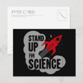 Carte Postale Défendez-vous pour la fusée Science (Devant / Derrière)