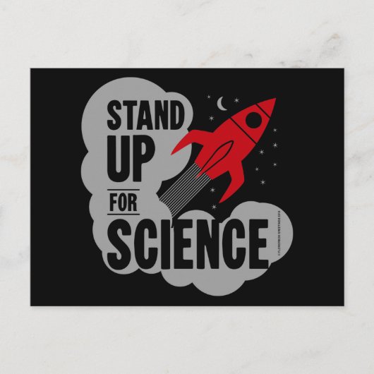 Carte Postale Défendez-vous pour la fusée Science (Devant)