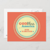 Carte Postale Défendre La Constitution (Devant / Derrière)