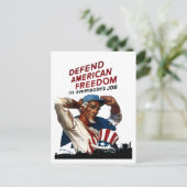 Carte Postale Défendre la liberté américaine (Debout devant)