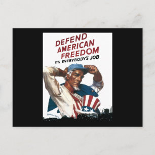 Carte Postale Défendre la liberté américaine C'est le travail de