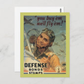 Carte Postale Defense Bond Stamps (Devant / Derrière)