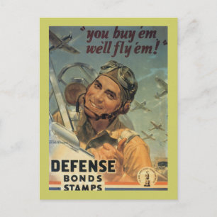 Carte Postale Defense Bond Stamps