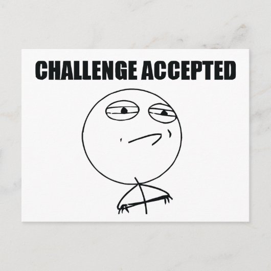 Carte Postale Défi admis (Devant)