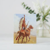 Carte Postale « Défi » Art occidental par Frederic Remington (Debout devant)