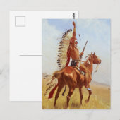 Carte Postale « Défi » Art occidental par Frederic Remington (Devant / Derrière)