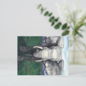 Carte Postale Défiant - Eléphant africain (Debout devant)