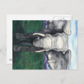 Carte Postale Défiant - Eléphant africain (Devant / Derrière)
